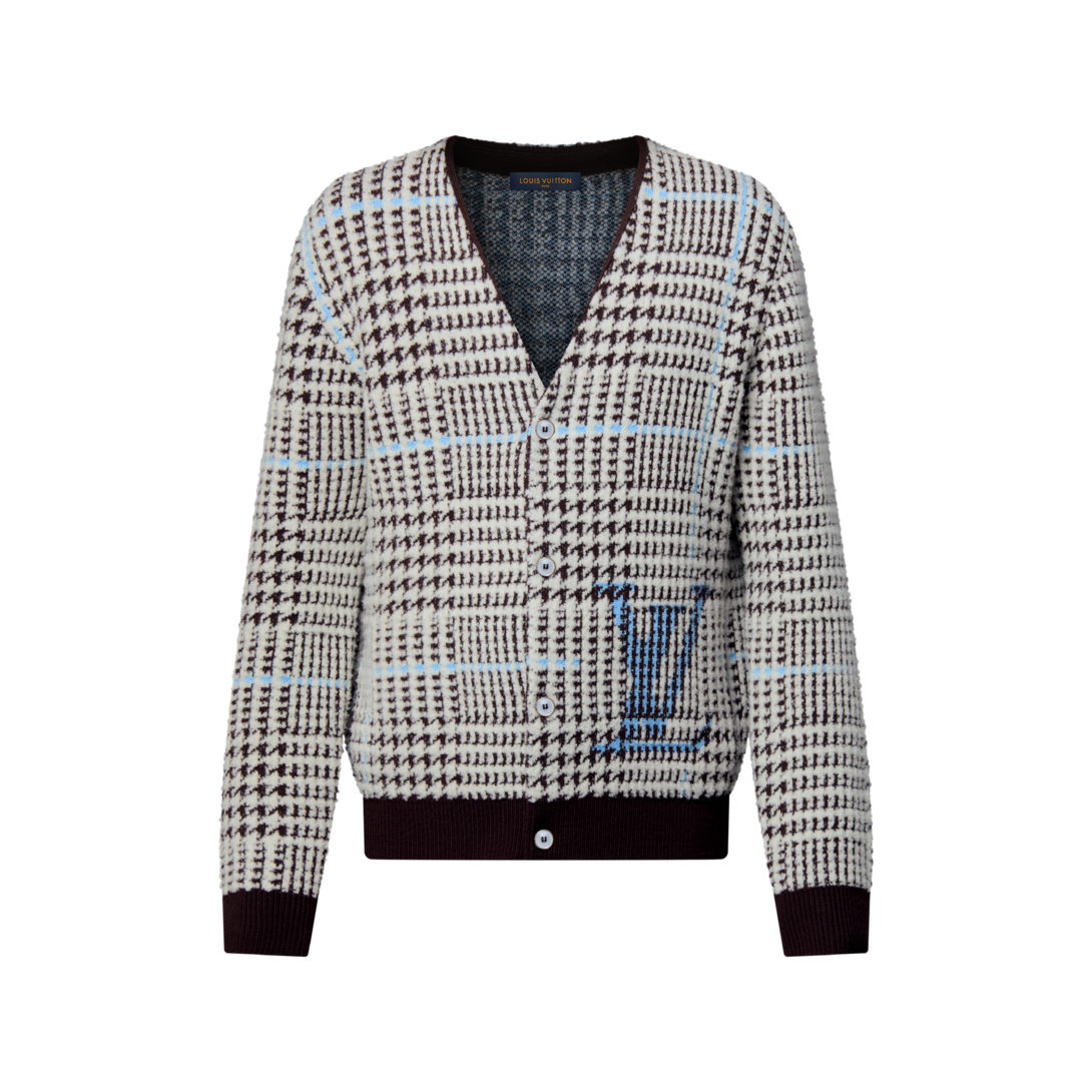Textured Plaid Cardigan - Ready-to-Wear 1AJBSQ | LOUIS VUITTON